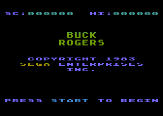 Buck Rogers: Planet of Zoom title screen for Atari 5200